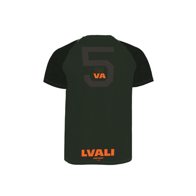 LVALI L25 Green Tribal Bright Running T-Shirt-Dry Fit Heavyweight 225g