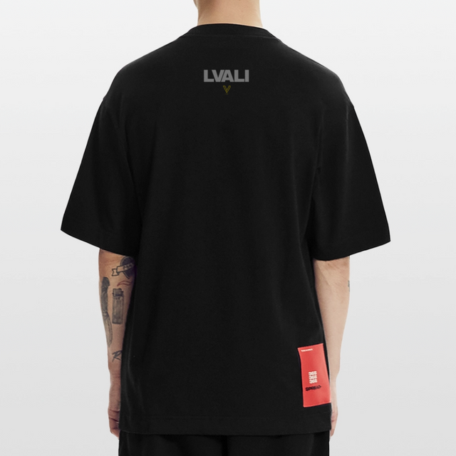 LVALI Stack Heavyweight Oversized Organic T-Shirt Made in EU - SOLID BLACK