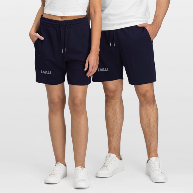 LVALI Stanley/Stella Trainer Unisex Organic Jogging Shorts - dark navy