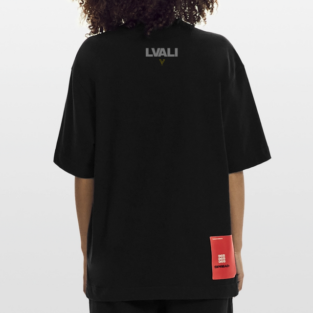 LVALI Stack Heavyweight Oversized Organic T-Shirt Made in EU - SOLID BLACK