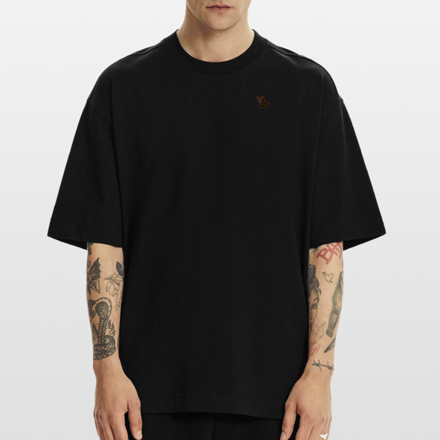 Heavyweight Oversized Organic T-Shirt Made in EU - SOLID BLACK