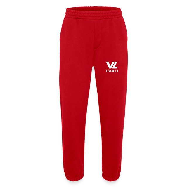 VL LVALI Heavyweight Organic Joggers Made in EU - red