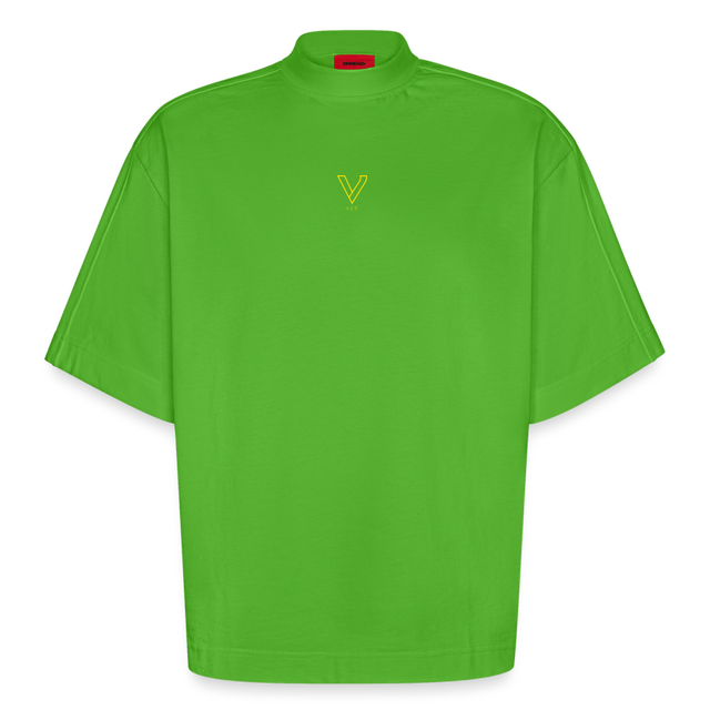 LVALI V Heavyweight Oversized Organic Boxy T-Shirt Made in EU - Apple Neon