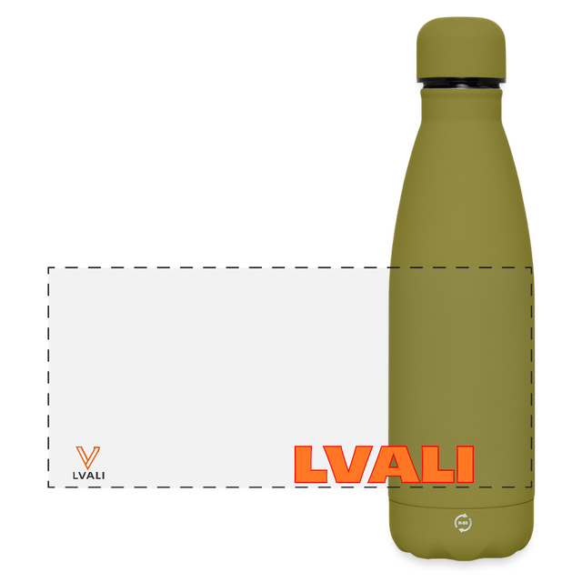 SOFT TOUCH Insulated Water Bottle 500 ml - olive green