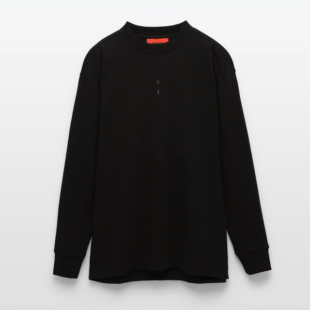 LVALI Stack Heavyweight Oversized Organic Longsleeve Shirt Made in EU - SOLID BLACK