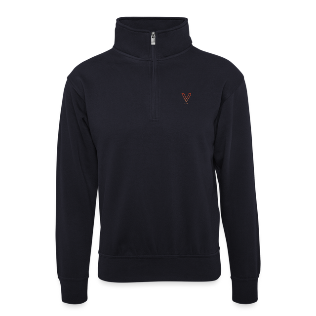 LVALI V Unisex sweater with zip collar - dark navy