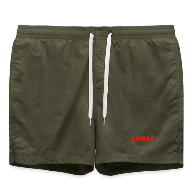LVALI Swim Trunks - Red - olive