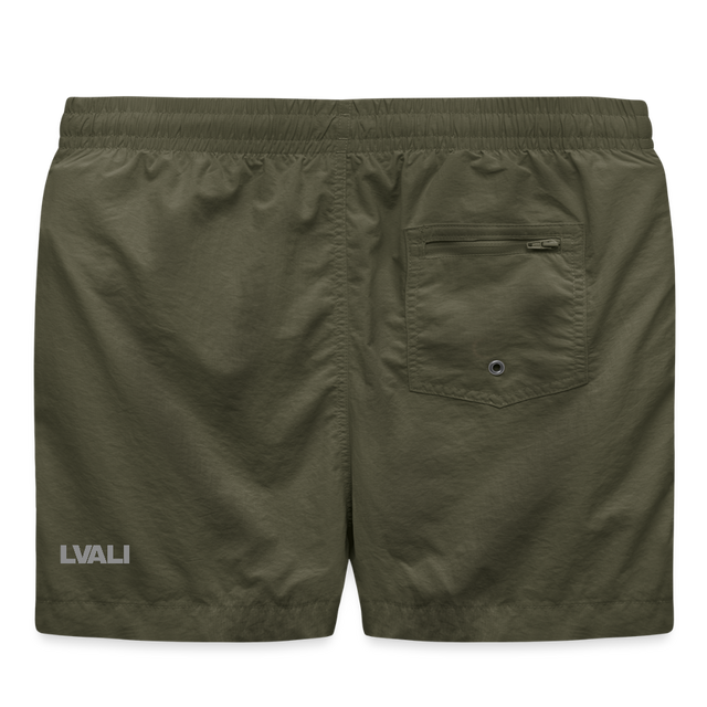 LVALI Mens Swim Trunks - olive
