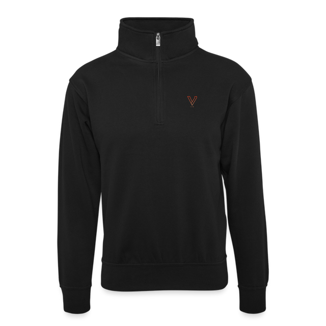 LVALI V Unisex sweater with zip collar - black