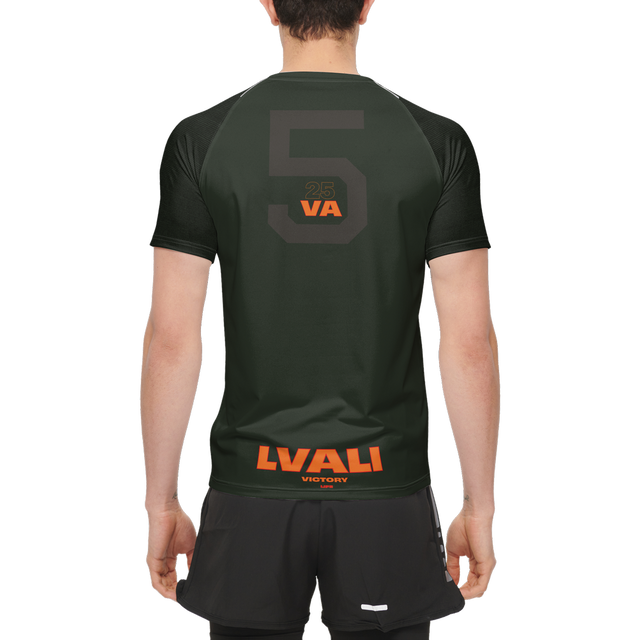 LVALI L25 Green Tribal Bright Running T-Shirt-Dry Fit Heavyweight 225g