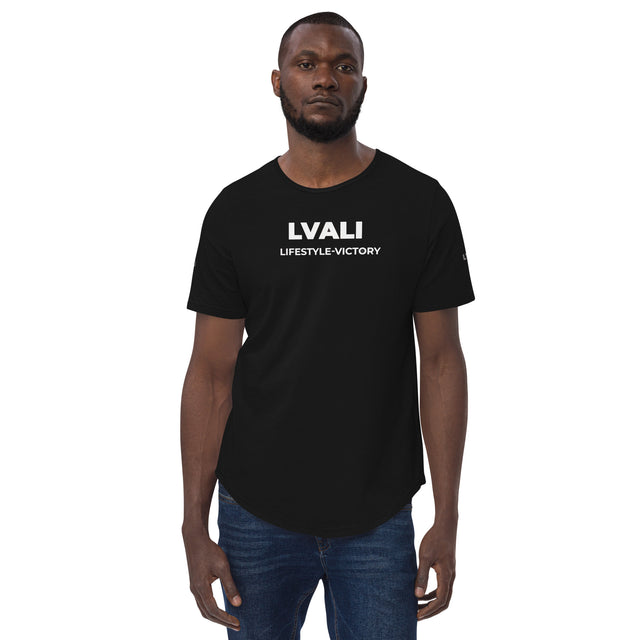 LVALI Pure Men's Curved Hem T-Shirt