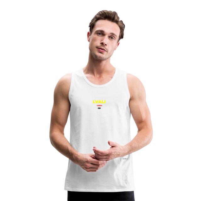 LVALI Classic BW Men’s Premium Tank Top - white