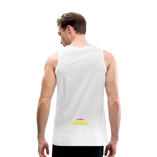 LVALI Classic BW Men’s Premium Tank Top - white