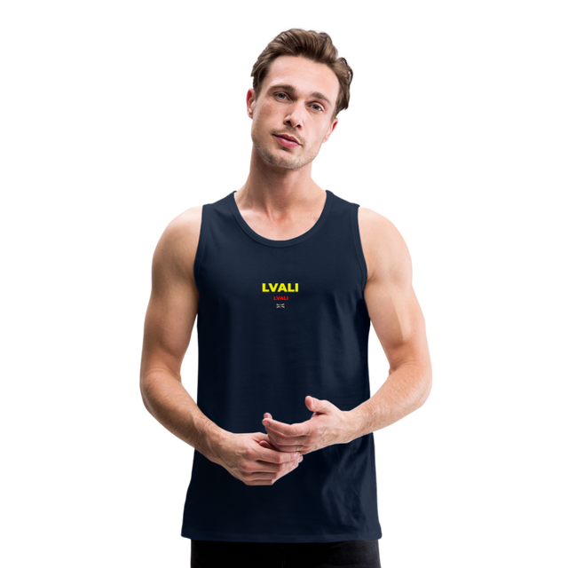 LVALI Classic BW Men’s Premium Tank Top - navy
