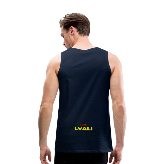 LVALI Classic BW Men’s Premium Tank Top - navy