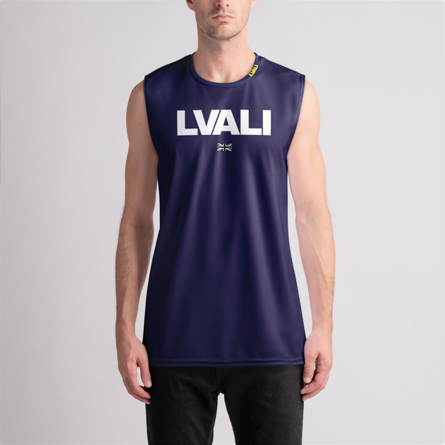 LVALI Vest Blue W  Mens Muscle Tank