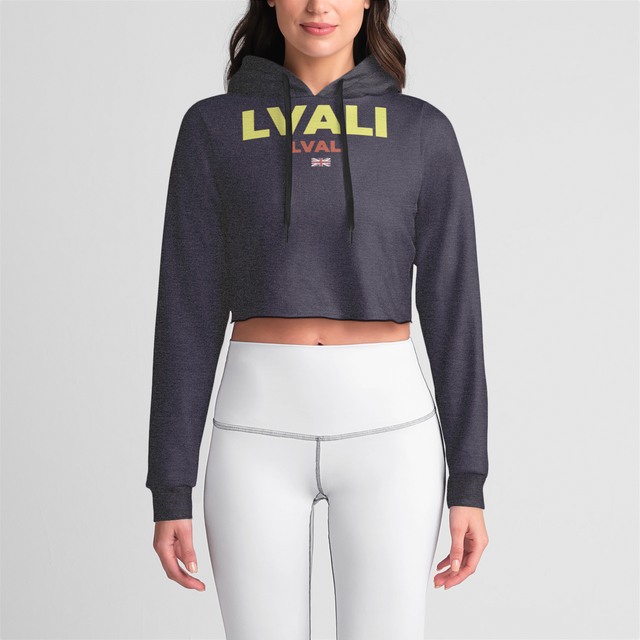 LVALI Classic Brit Hood Womens Crop Hoodie