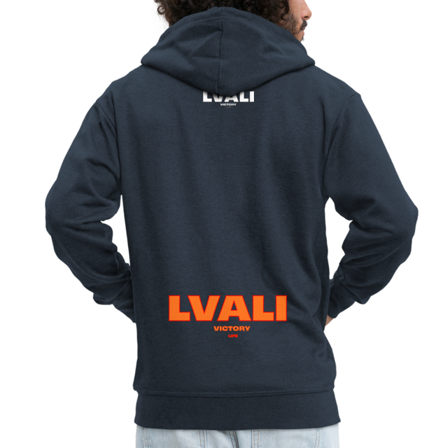 LVALI Men's Premium Hooded Jacket - navy