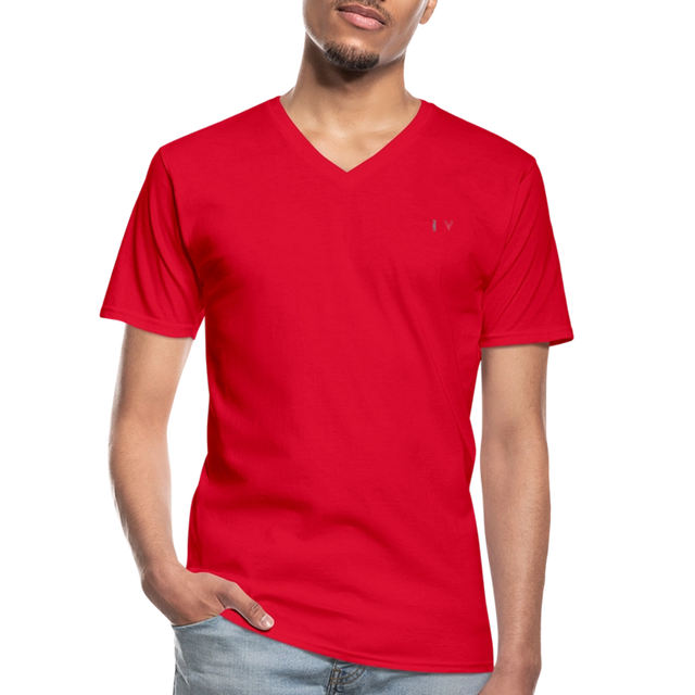 Men's V-Neck T-Shirt - red