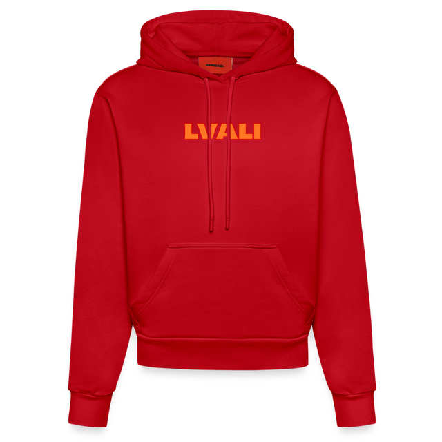 LVALI Autumn Organic Fitted Hoodie Made in EU - red