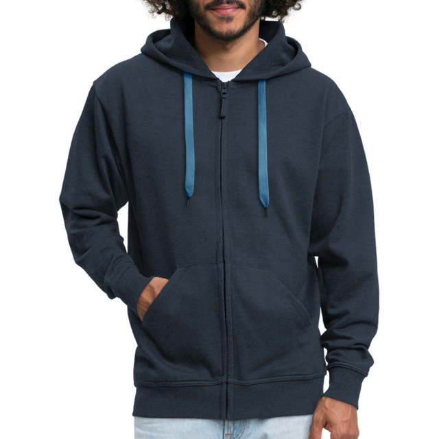 LVALI Men's Premium Hooded Jacket - navy