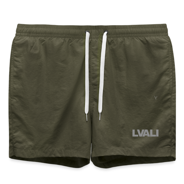 LVALI Mens Swim Trunks - olive