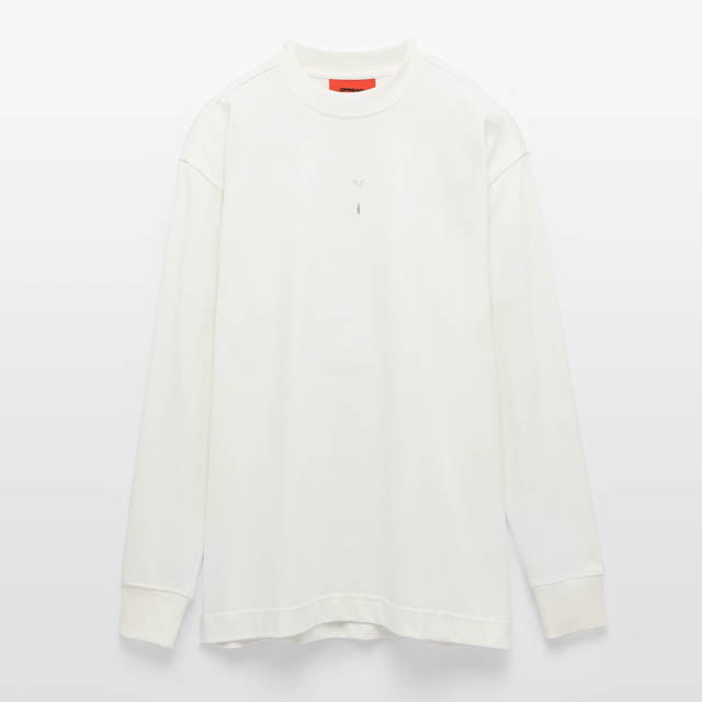 LVALI Stack Heavyweight Oversized Organic Longsleeve Shirt Made in EU - OFF WHITE