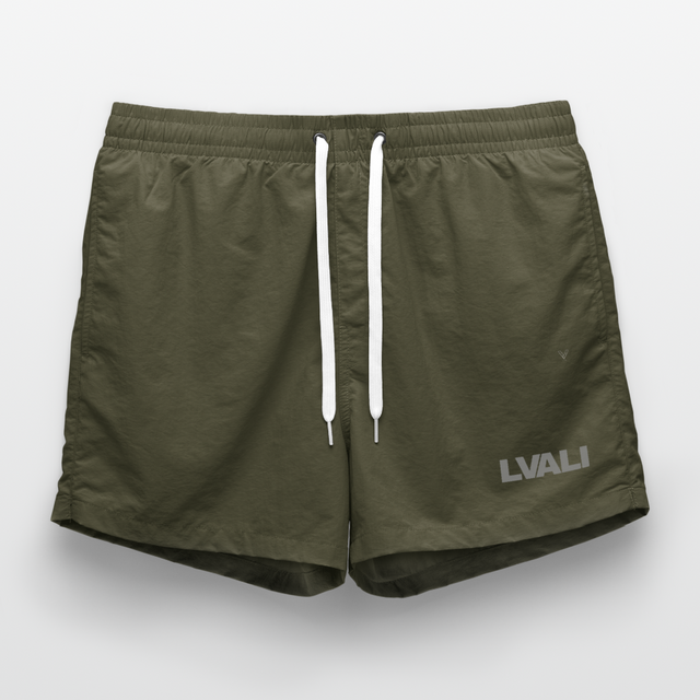 LVALI Mens Swim Trunks - olive