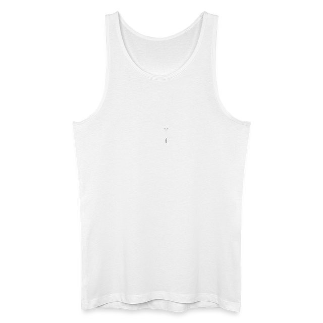 LVALI STACKED Men’s Organic Tank Top - white