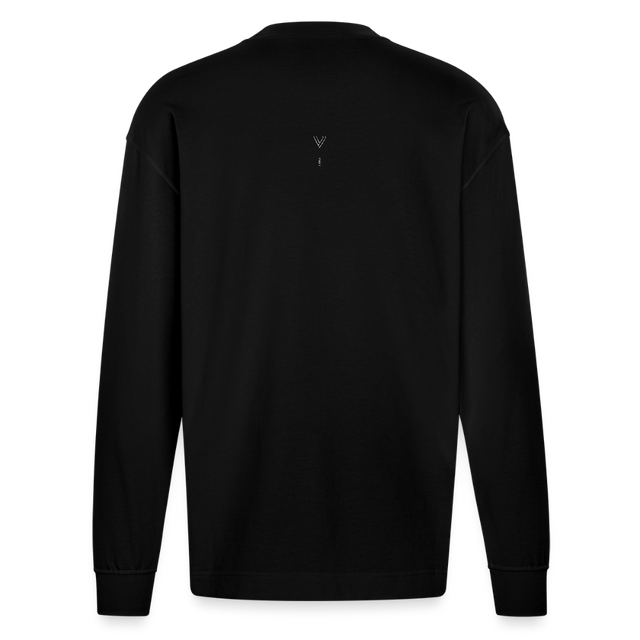 LVALI Stack Heavyweight Oversized Organic Longsleeve Shirt Made in EU - SOLID BLACK