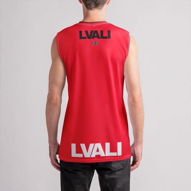 LVALI Elite Vest Red Brit Mens Muscle Tank