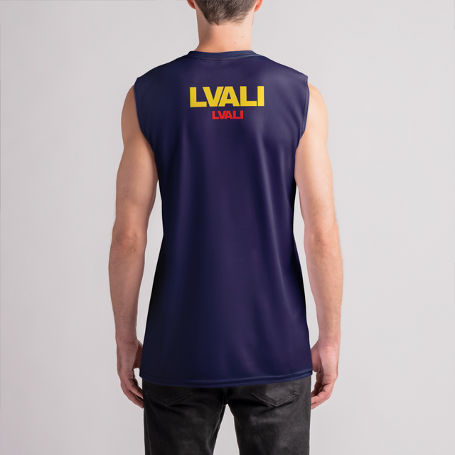 LVALI Vest Blue W  Mens Muscle Tank