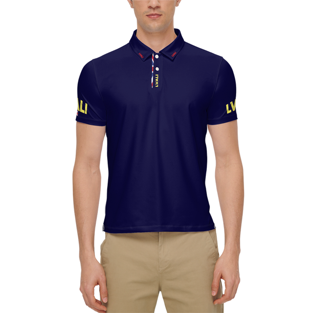 LVALI Brit Men's Slim Fit Short-Sleeve Polo Shirt-Heavyweight 225g