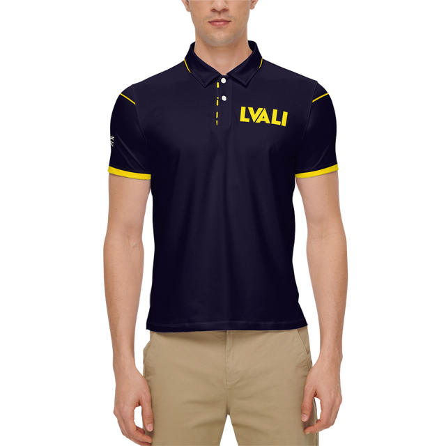 LVALI CEO Men's Slim Fit Short-Sleeve Polo Shirt-Heavyweight 225g