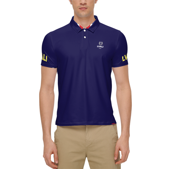 LVALI Brit Crest Men's Slim Fit Short-Sleeve Polo Shirt-Heavyweight 225g