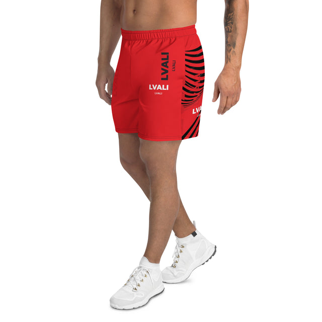 Men's LV Recycled Athletic Shorts White/Red – Lavish Vizionz