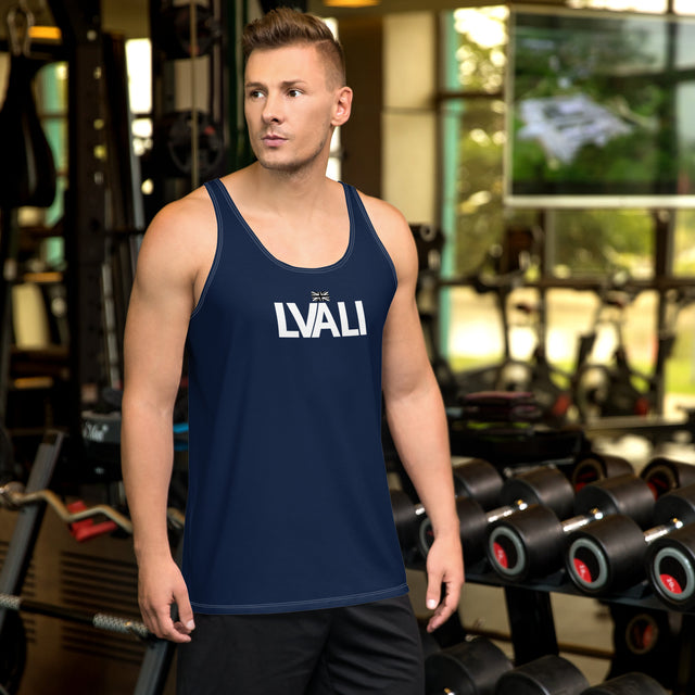 LVALI Blue W Unisex Tank Top