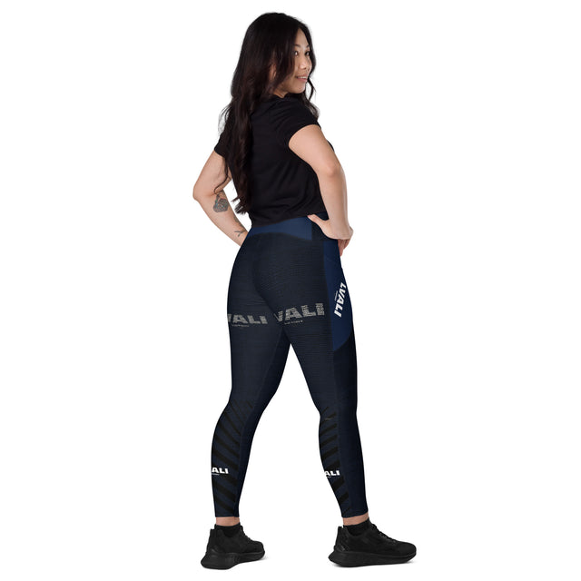 LVALI Blue Leggings with pockets