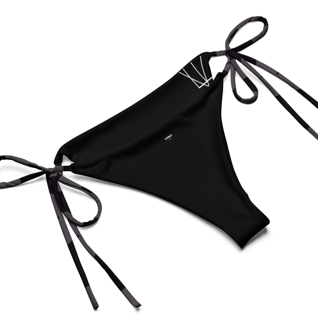 LVALI Pure It's MC Summer time White on black recycled string bikini