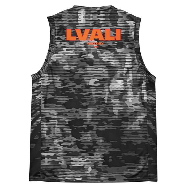 LVALI GI BW Recycled unisex basketball jersey