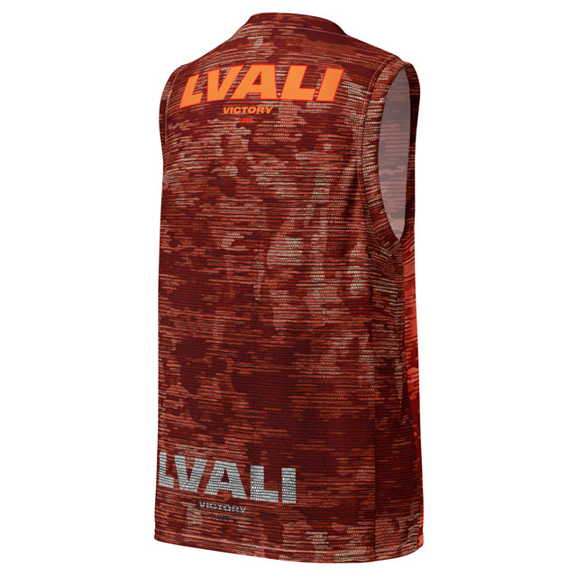 LVALI GI Red Recycled unisex basketball jersey