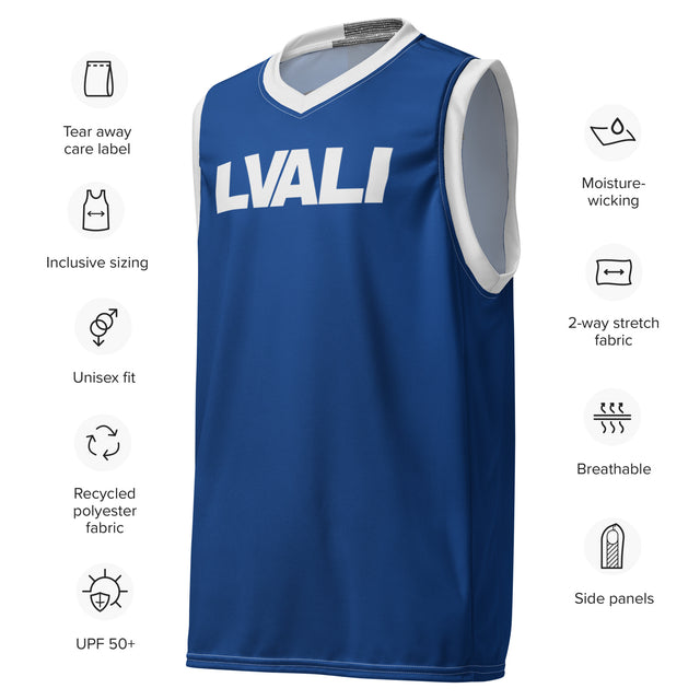 LVALI Blue Eyes  unisex basketball jersey