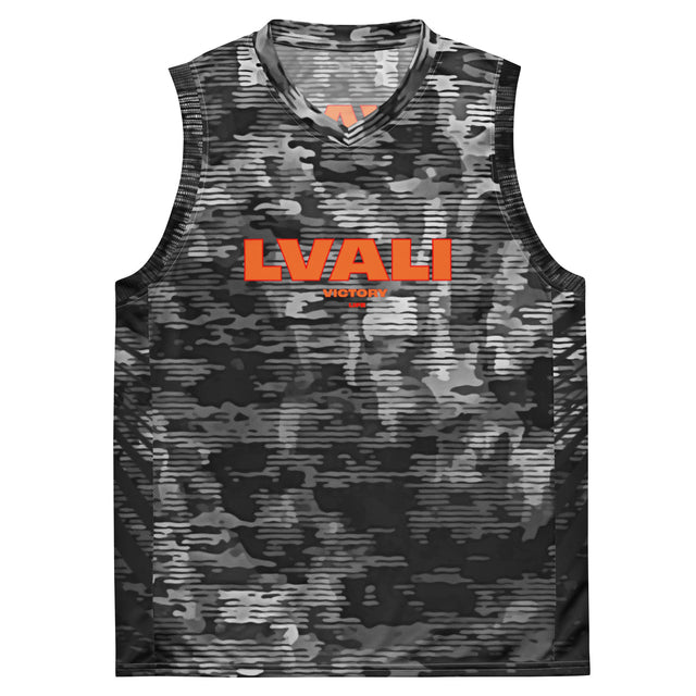 LVALI GI BW Recycled unisex basketball jersey