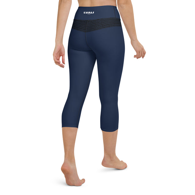 LVALI Blue Yoga Capri Leggings