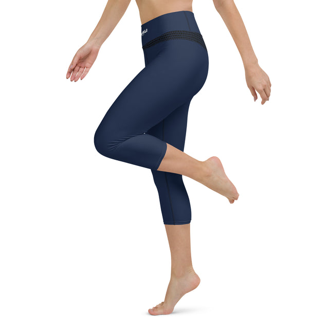 LVALI Blue Yoga Capri Leggings