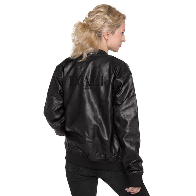 LVALI Leather Bomber Jacket