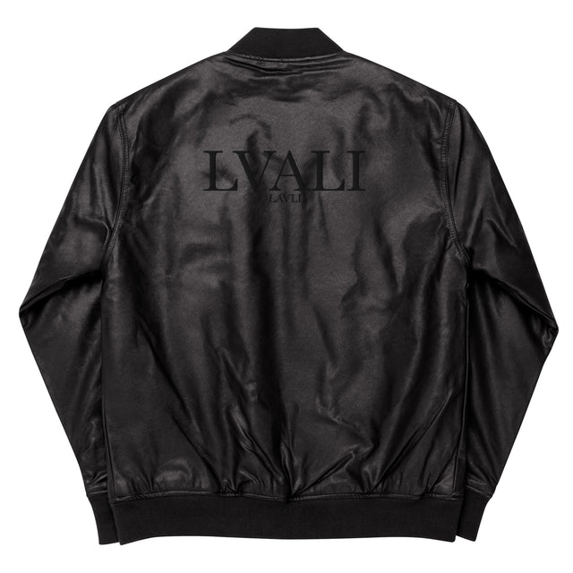 LVALI Leather Bomber Jacket