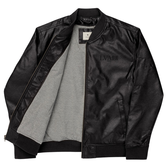 LVALI Leather Bomber Jacket