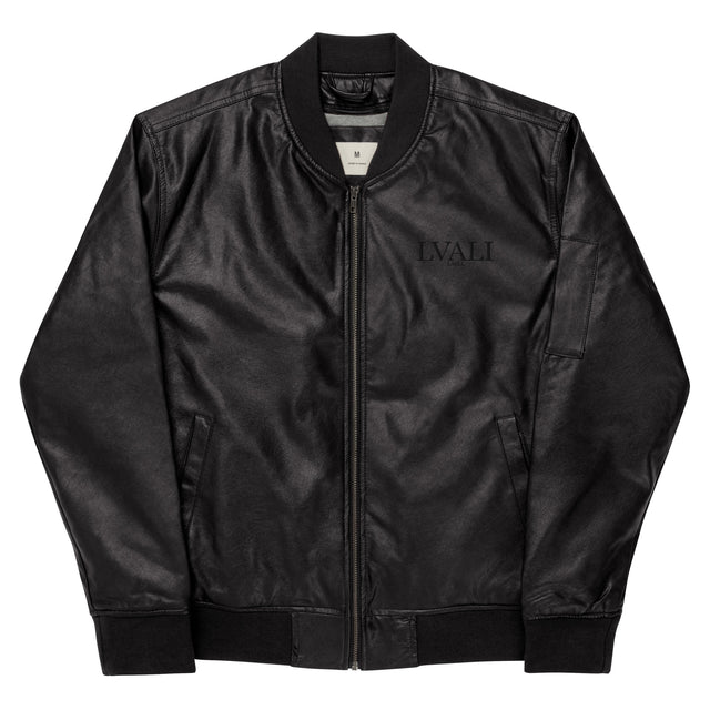 LVALI Leather Bomber Jacket