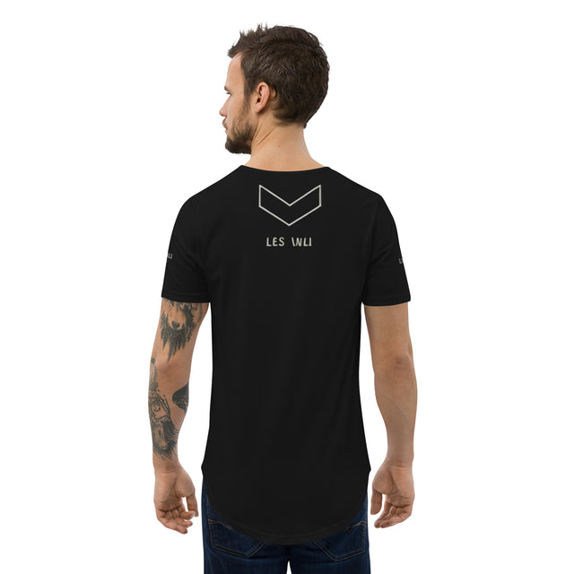 LVALI Pure Men's Curved Hem T-Shirt